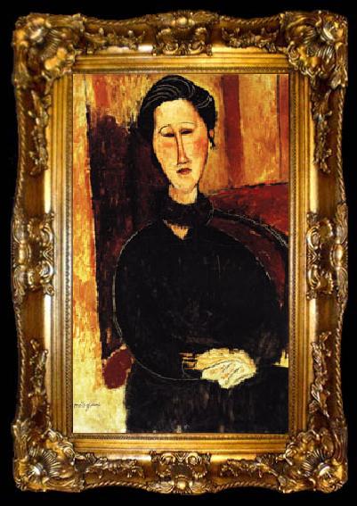 framed  Amedeo Modigliani Portrait of Anna ( Hanka ) Zborowska, ta009-2